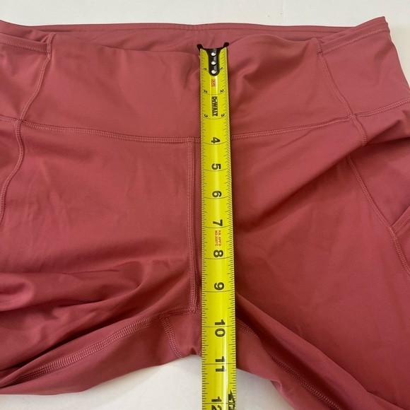 Lululemon Fast and Free High Rise Crop Color Cherry Tint Size 12 - Picture 7 of 9